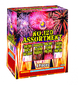 FIREHAWK #120 SINGLE SHOT ASSORTED TUBE- CASE 9/4
