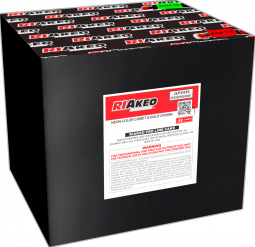 RIAKEO NEON COMET WITH GOLD CROWN 42 SHOTS (23 SEC)  - CASE 2/1 (PROFESSIONAL USE ONLY)