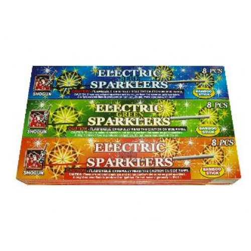 SHOGUN #10 COLOR SPARKLERS RED-GREEN-BLUE -: Dapkus Fireworks Company